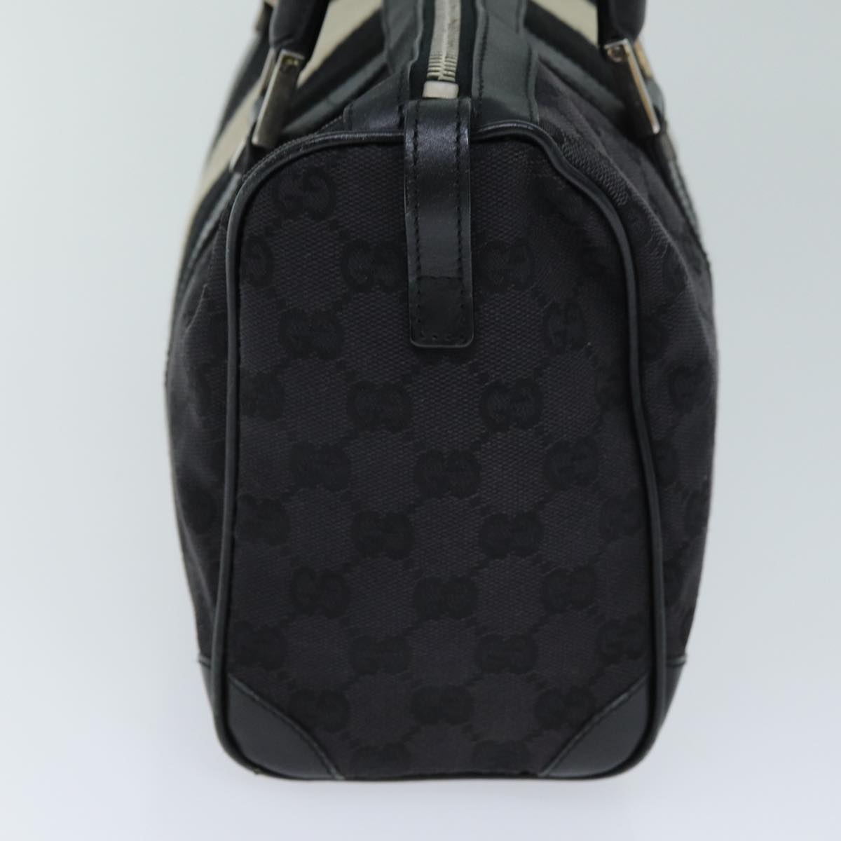 GUCCI GG Canvas Sherry Line Hand Bag White Black 000 0851 73370