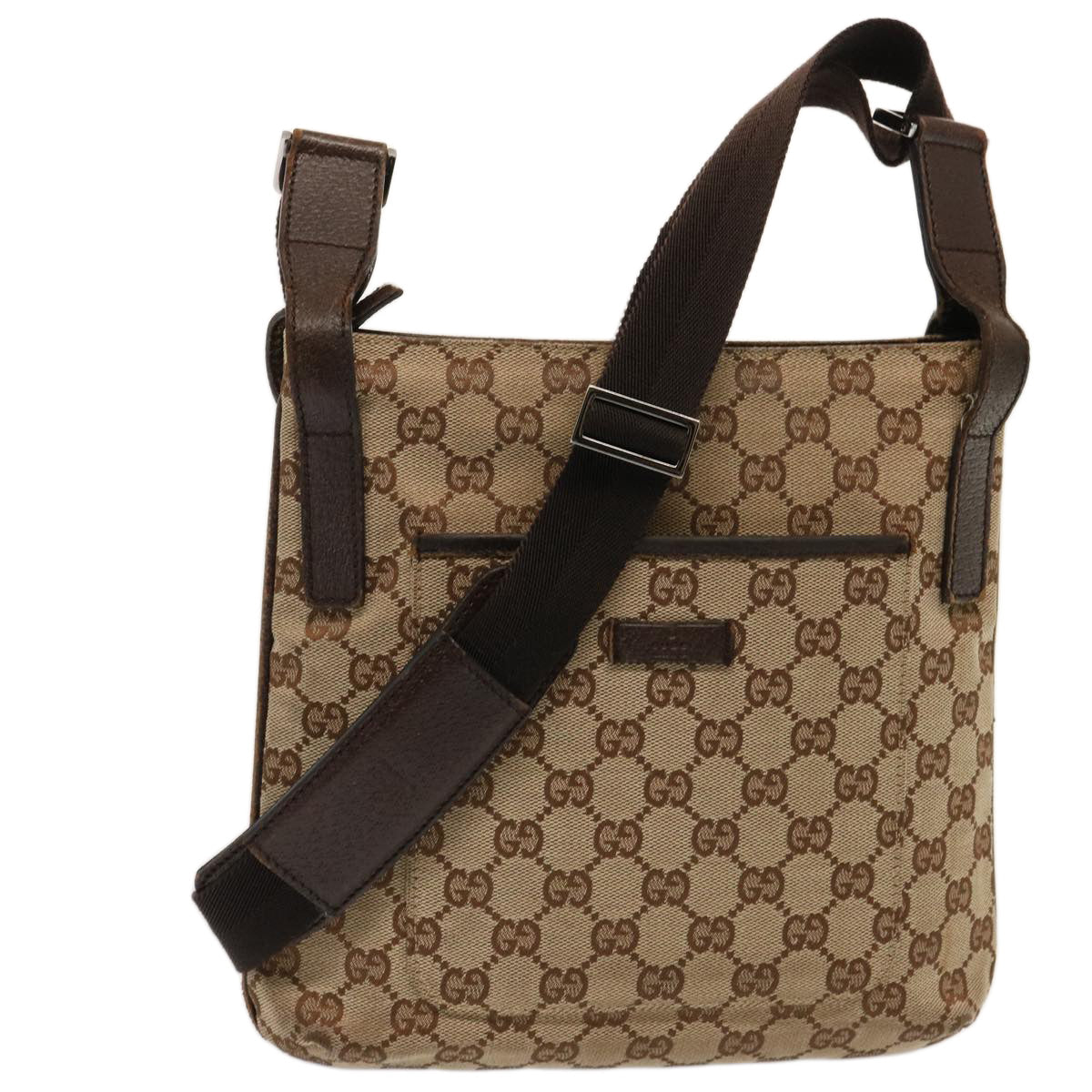 GUCCI GG Canvas Shoulder Bag Beige 122793 73373