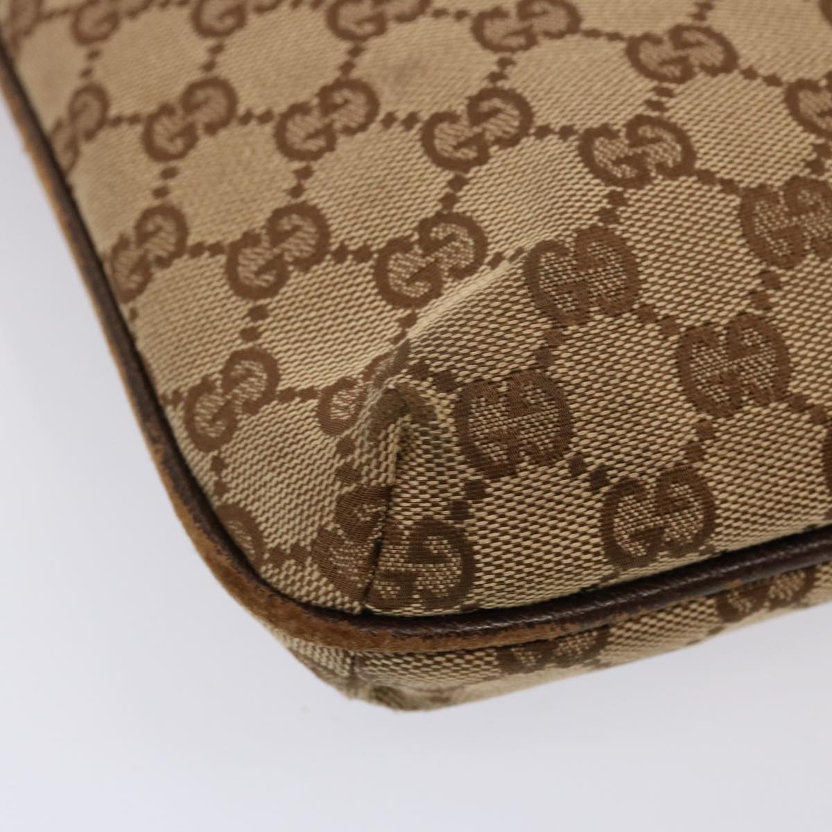 GUCCI GG Canvas Shoulder Bag Beige 122793 73373