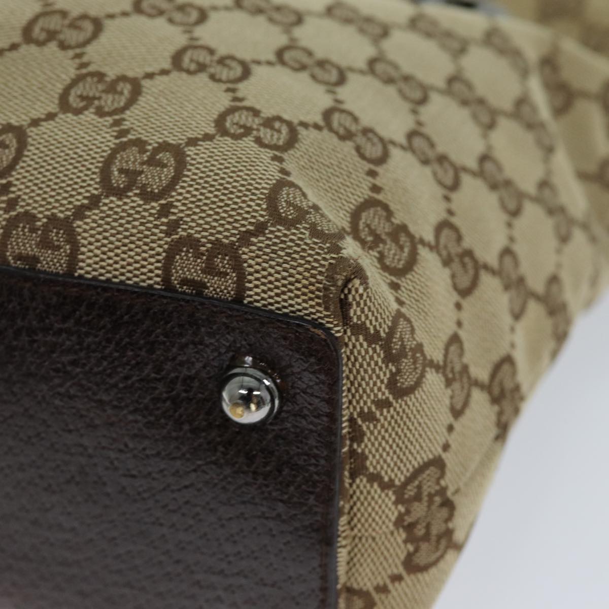 GUCCI GG Canvas Tote Bag Beige 120840 73375