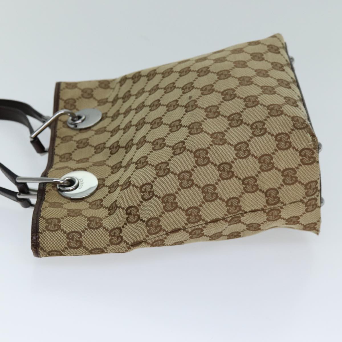 GUCCI GG Canvas Tote Bag Beige 120840 73375