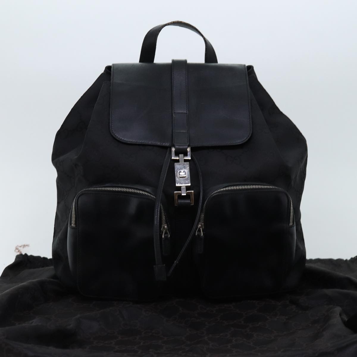 GUCCI GG Canvas Jackie Backpack Black 003 0246 73377