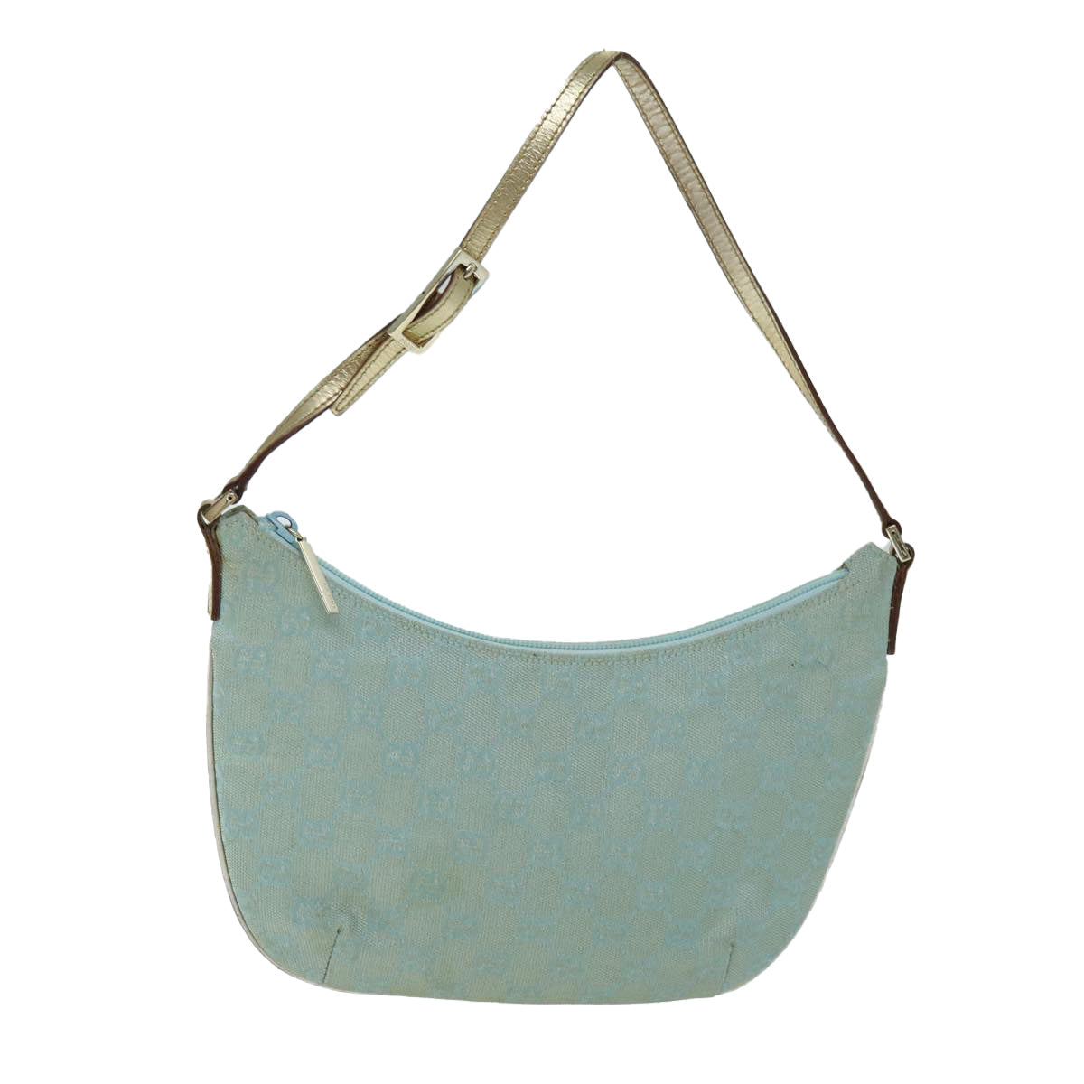 GUCCI GG Canvas Shoulder Bag Light Blue 73592