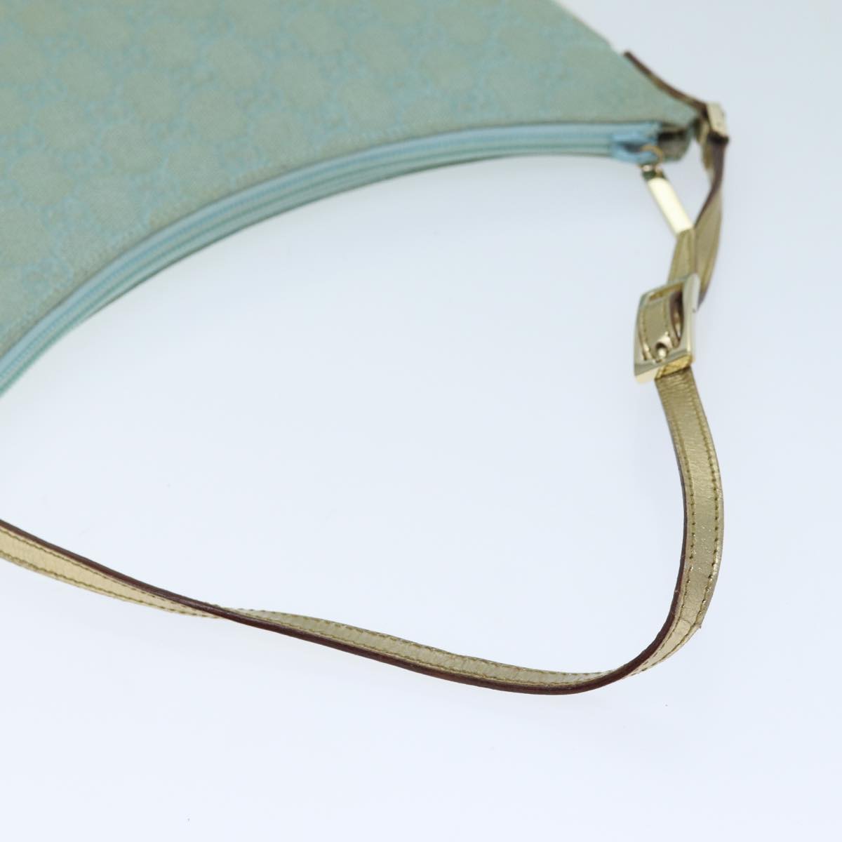 GUCCI GG Canvas Shoulder Bag Light Blue 73592