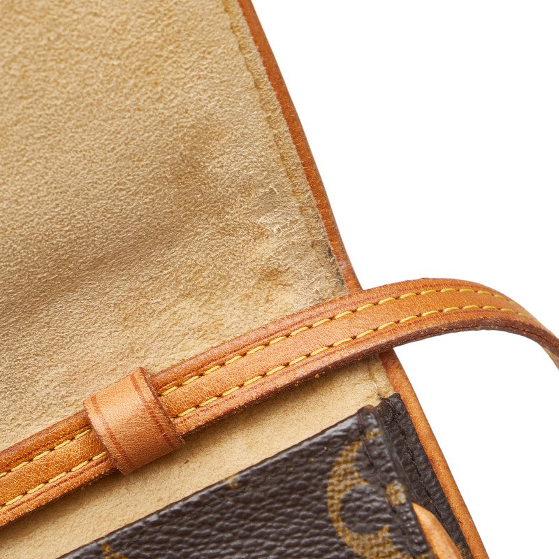 Louis Vuitton Monogram M51852 Shoulder Bag Leather Brown