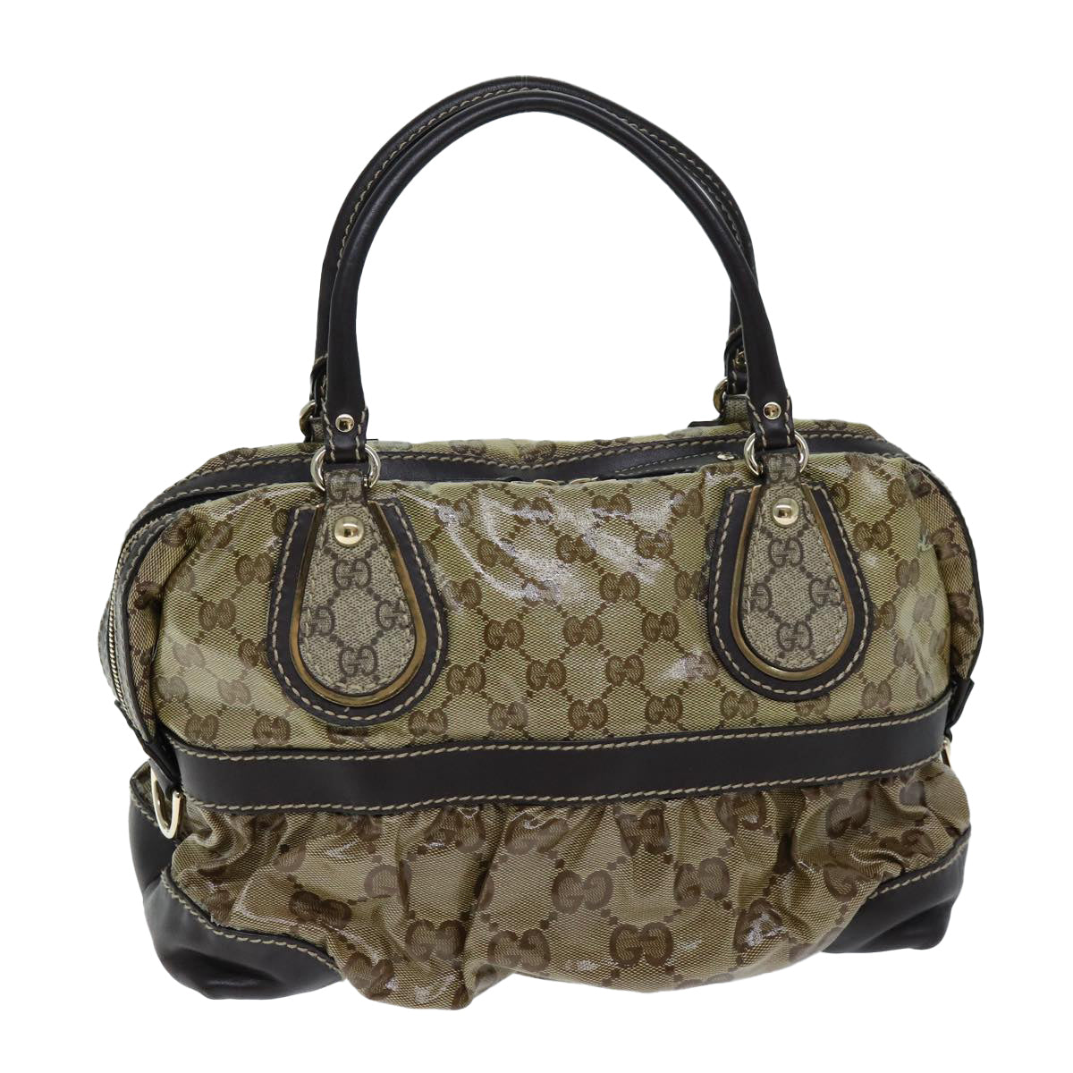 GUCCI GG Crystal Hand Bag Beige 223962 73606