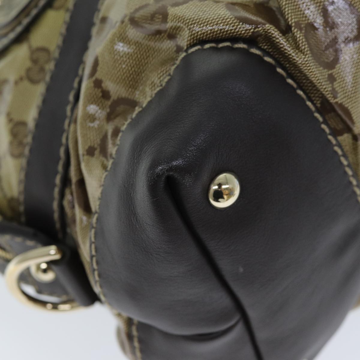 GUCCI GG Crystal Hand Bag Beige 223962 73606