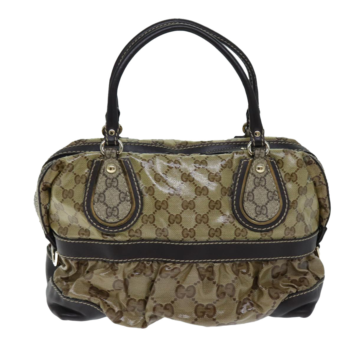 GUCCI GG Crystal Hand Bag Beige 223962 73606