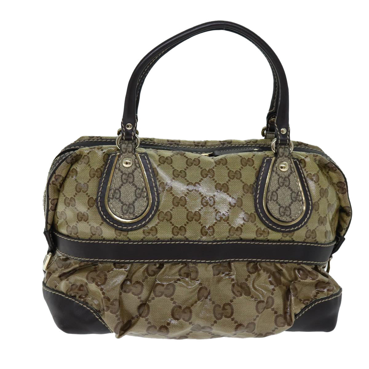 GUCCI GG Crystal Hand Bag Beige 223962 73606