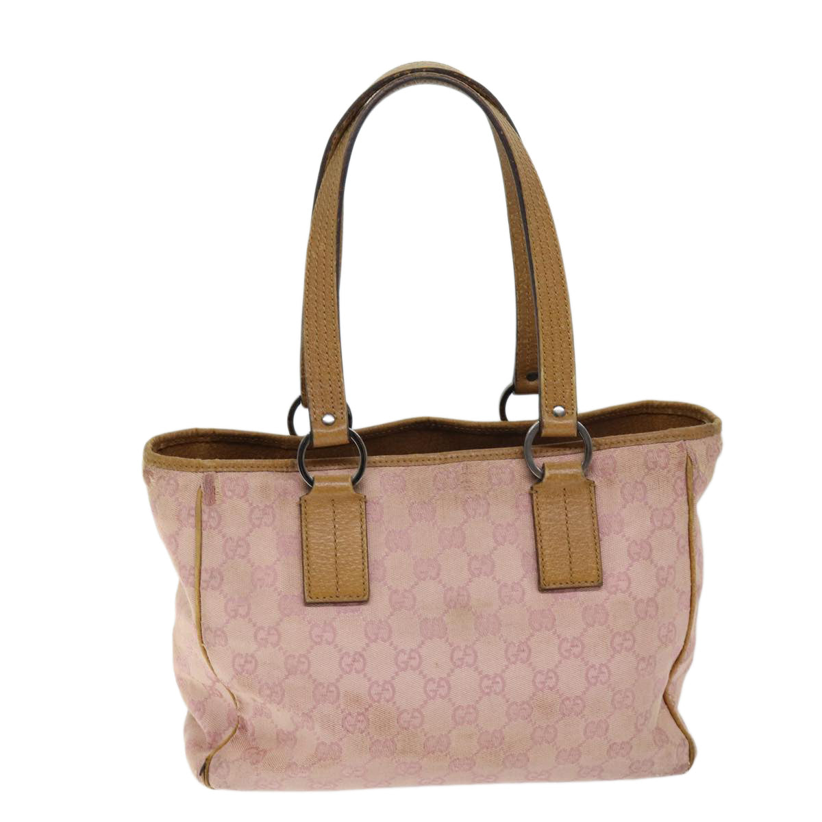 GUCCI GG Canvas Hand Bag Pink 113019 73607