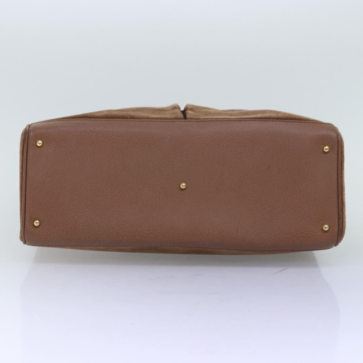 GUCCI Bamboo Hand Bag Suede 2way Brown 002 123 0322 73613