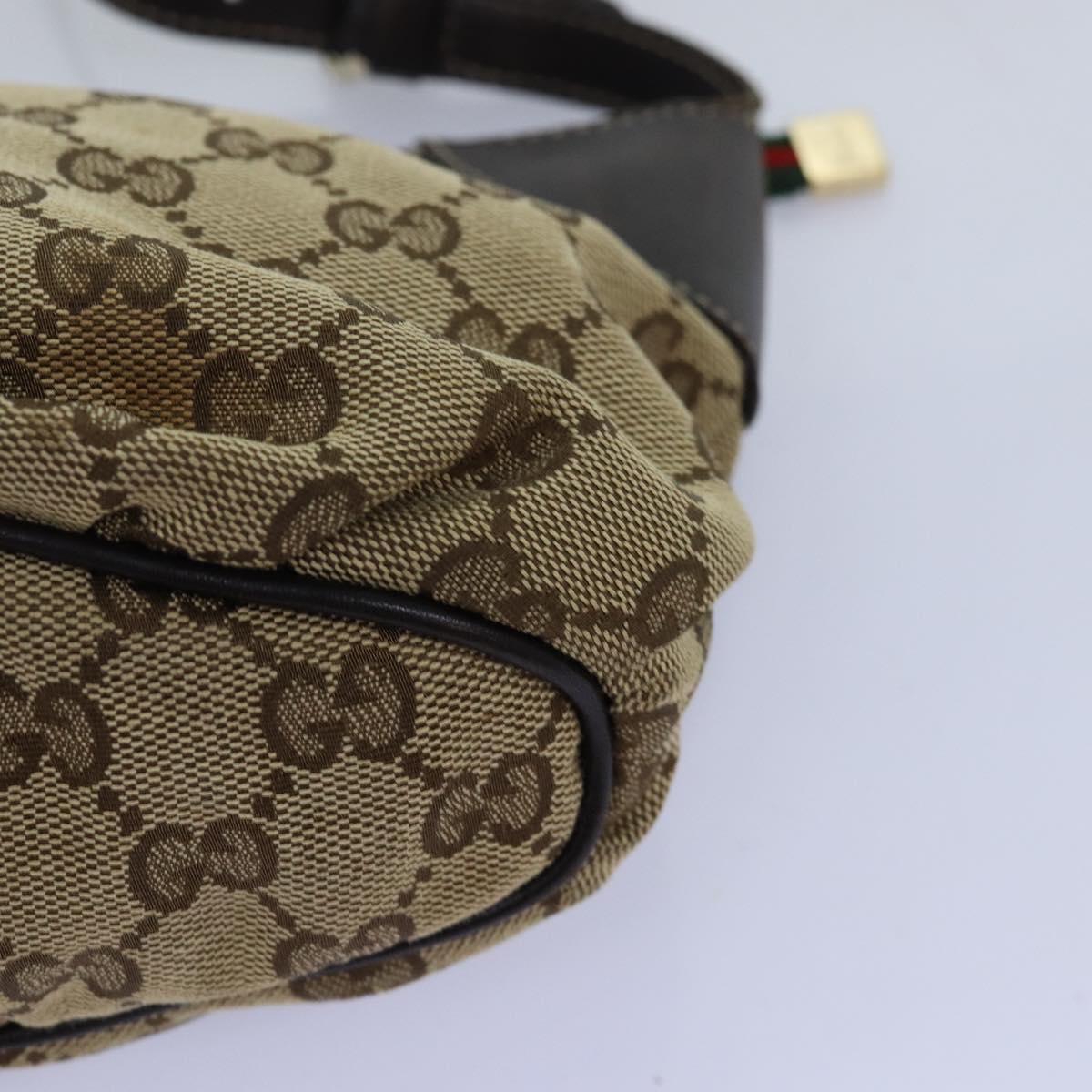 GUCCI GG Canvas Shoulder Pouch Beige 224093 73651