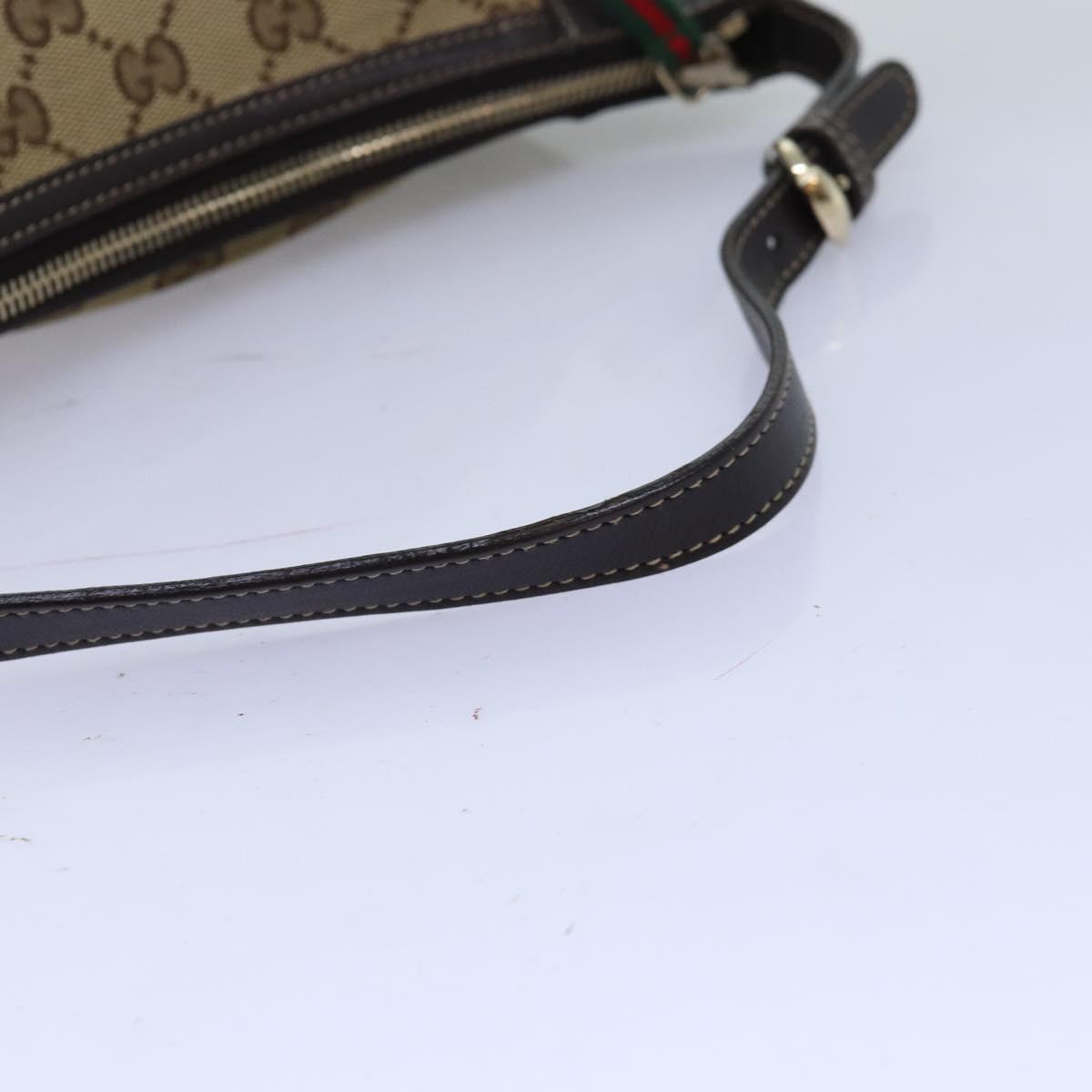 GUCCI GG Canvas Shoulder Pouch Beige 224093 73651