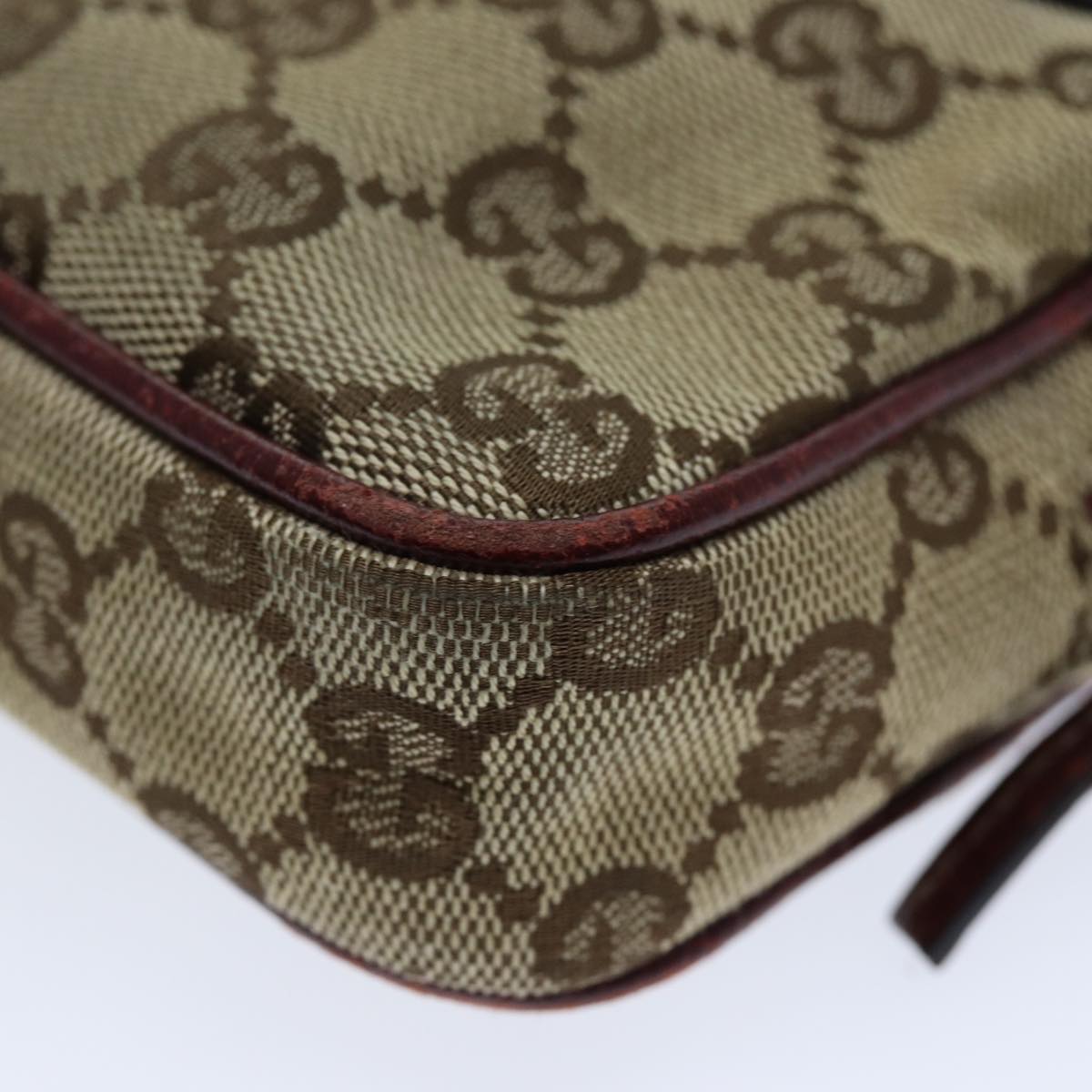 GUCCI GG Canvas Shoulder Pouch Beige 120975 73652