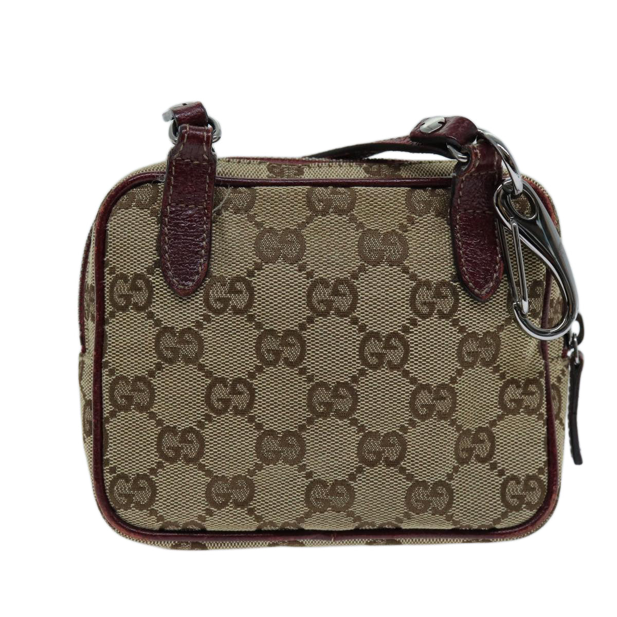GUCCI GG Canvas Shoulder Pouch Beige 120975 73652