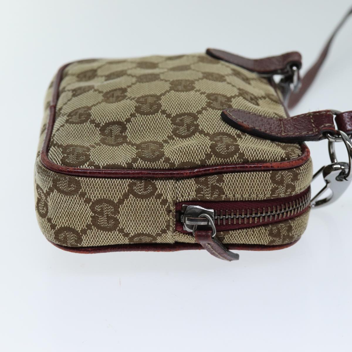 GUCCI GG Canvas Shoulder Pouch Beige 120975 73652