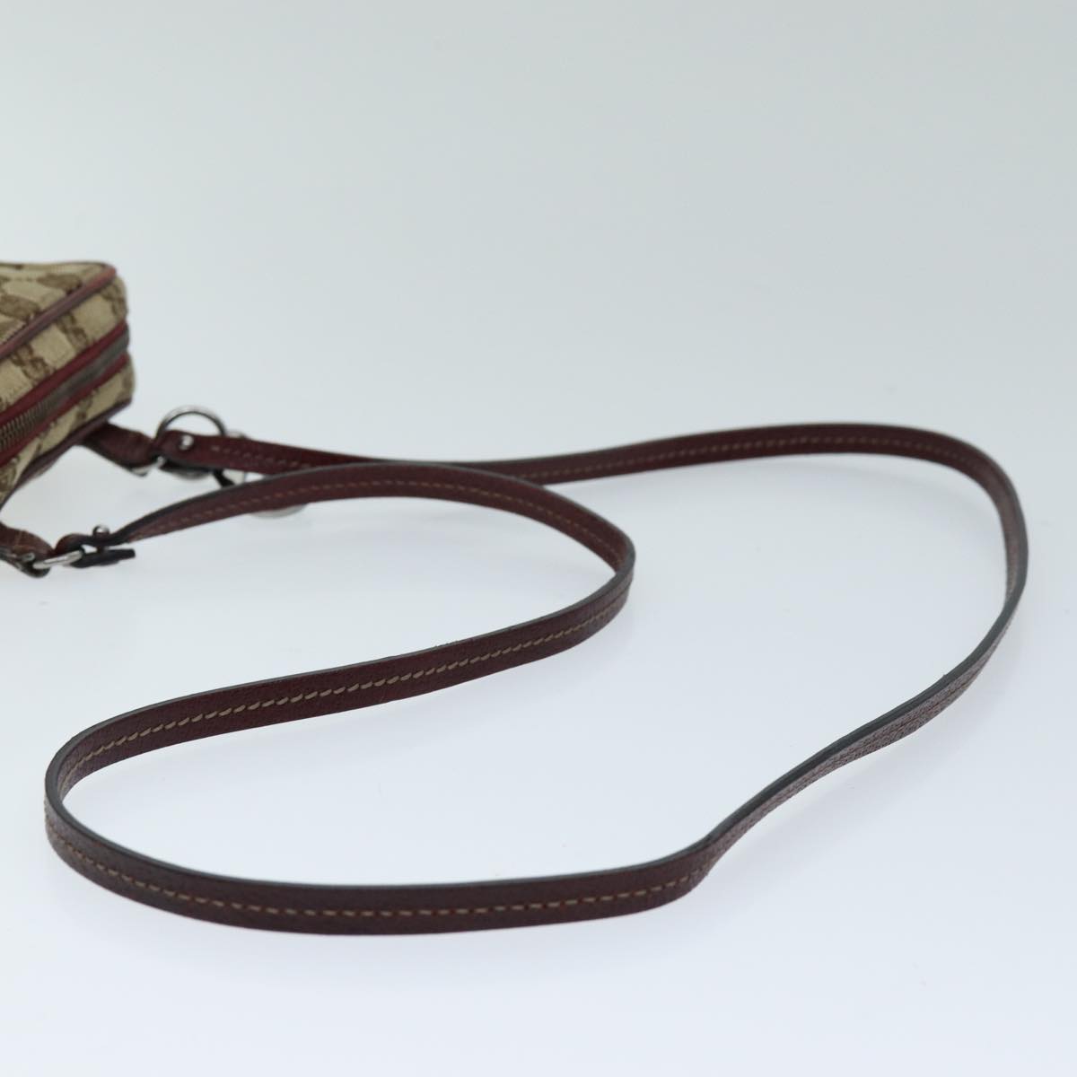 GUCCI GG Canvas Shoulder Pouch Beige 120975 73652