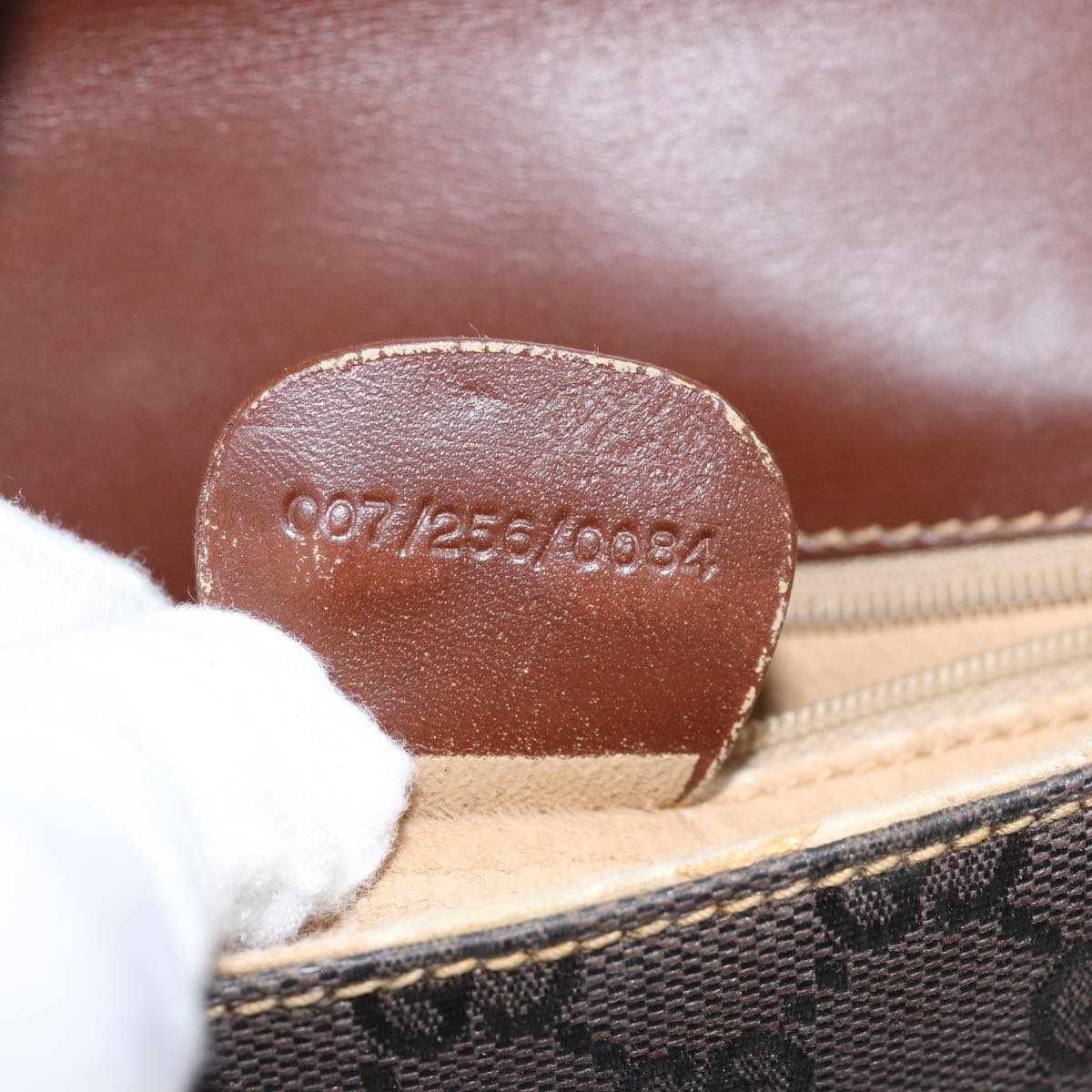 GUCCI GG Canvas Shoulder Bag Brown 007 256 0084 73658