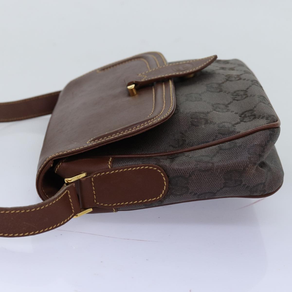 GUCCI GG Canvas Shoulder Bag Brown 007 256 0084 73658