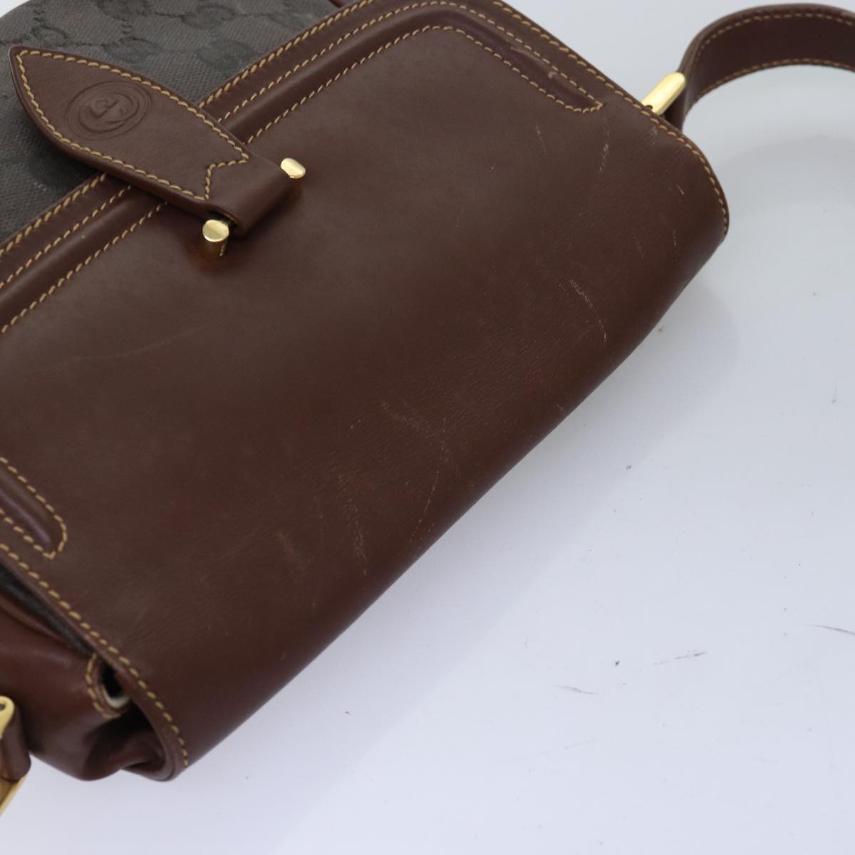 GUCCI GG Canvas Shoulder Bag Brown 007 256 0084 73658
