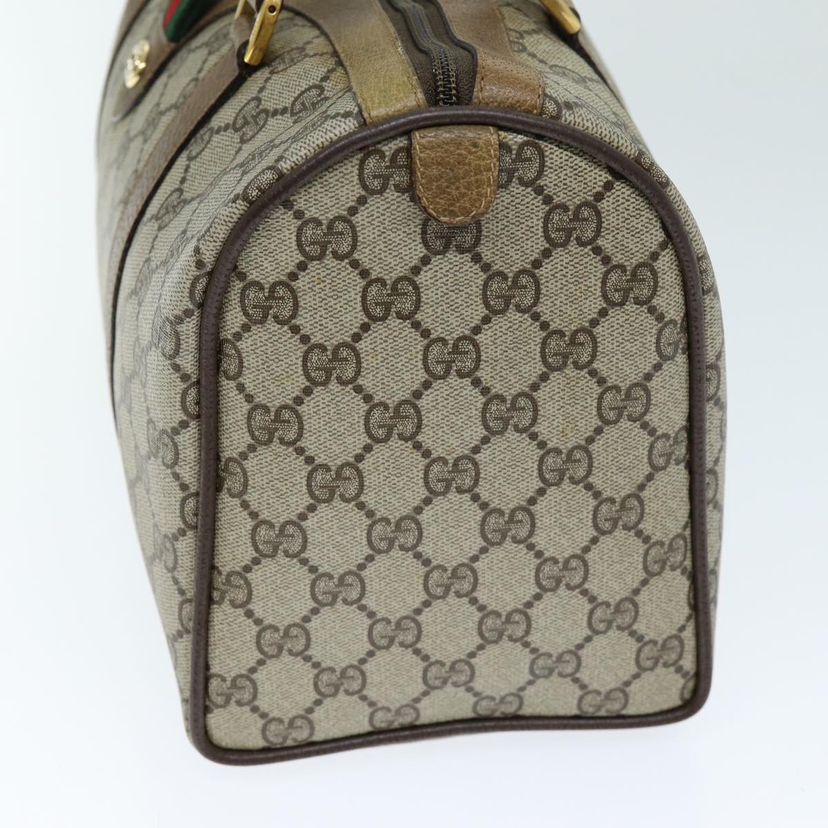 GUCCI GG Supreme Web Sherry Line Hand Bag Beige Red Green 116 02 007 73724