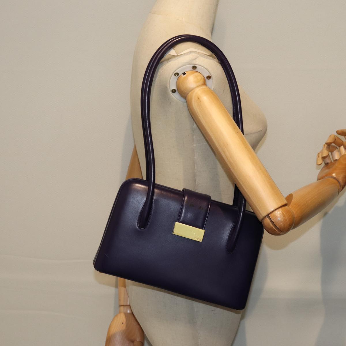 GUCCI Shoulder Bag Leather Outlet Purple 73727