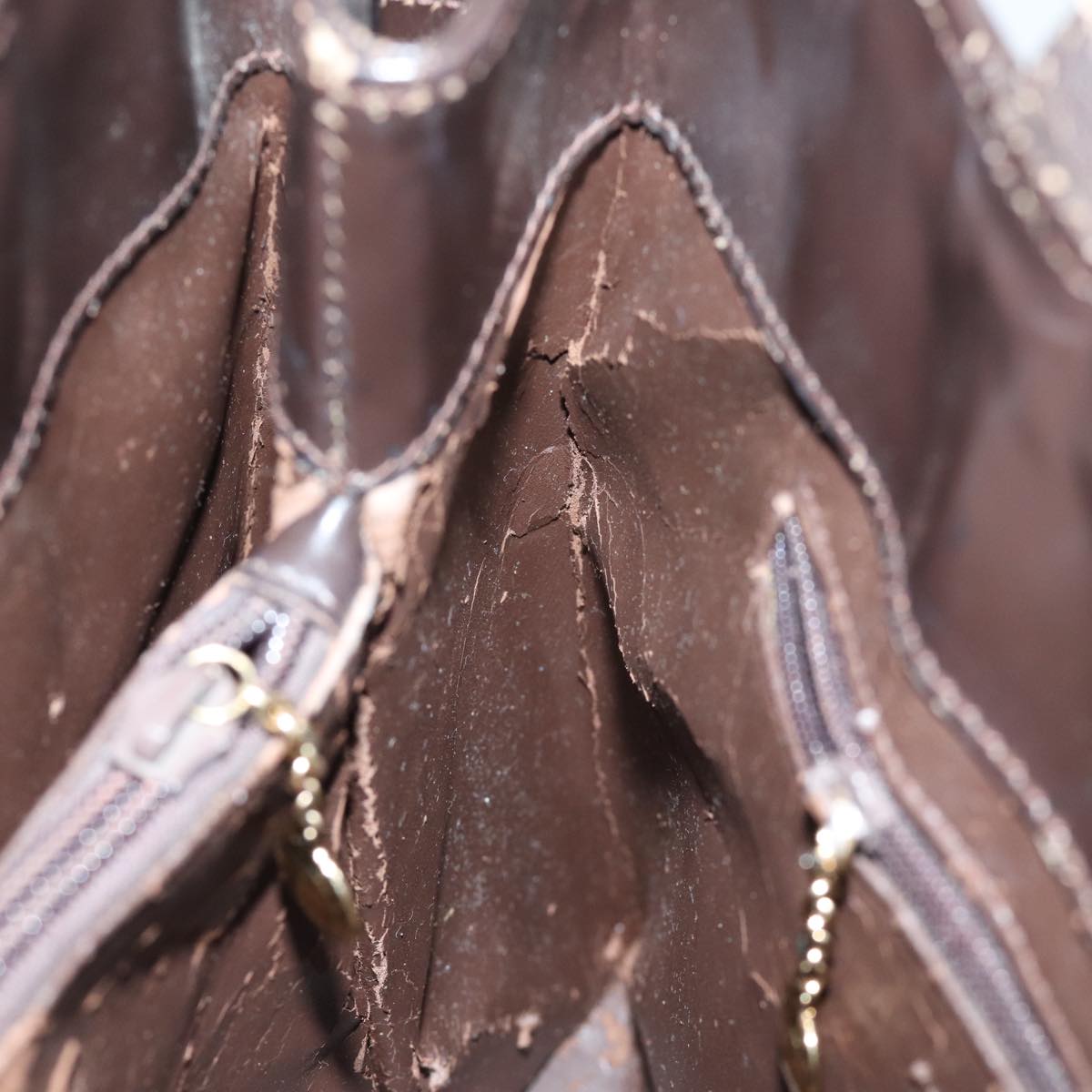 GUCCI Tote Bag Patent leather Brown 002 2113 0333 73732