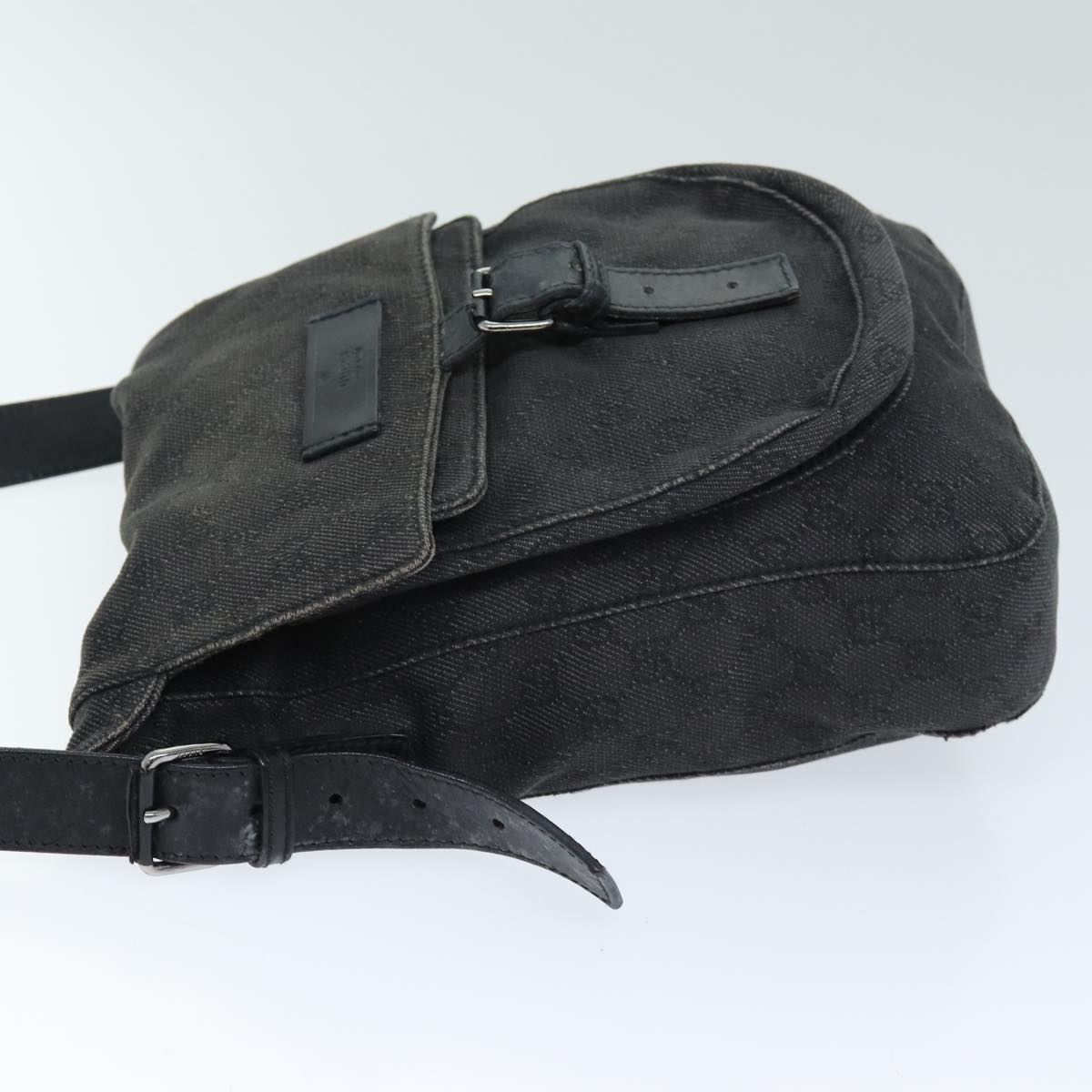 GUCCI GG Canvas Shoulder Bag Gray 101654 73733