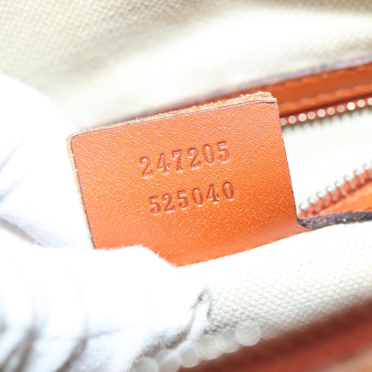 GUCCI GG Canvas Sherry Line Hand Bag 2way Beige Blue Brown 247205 73743