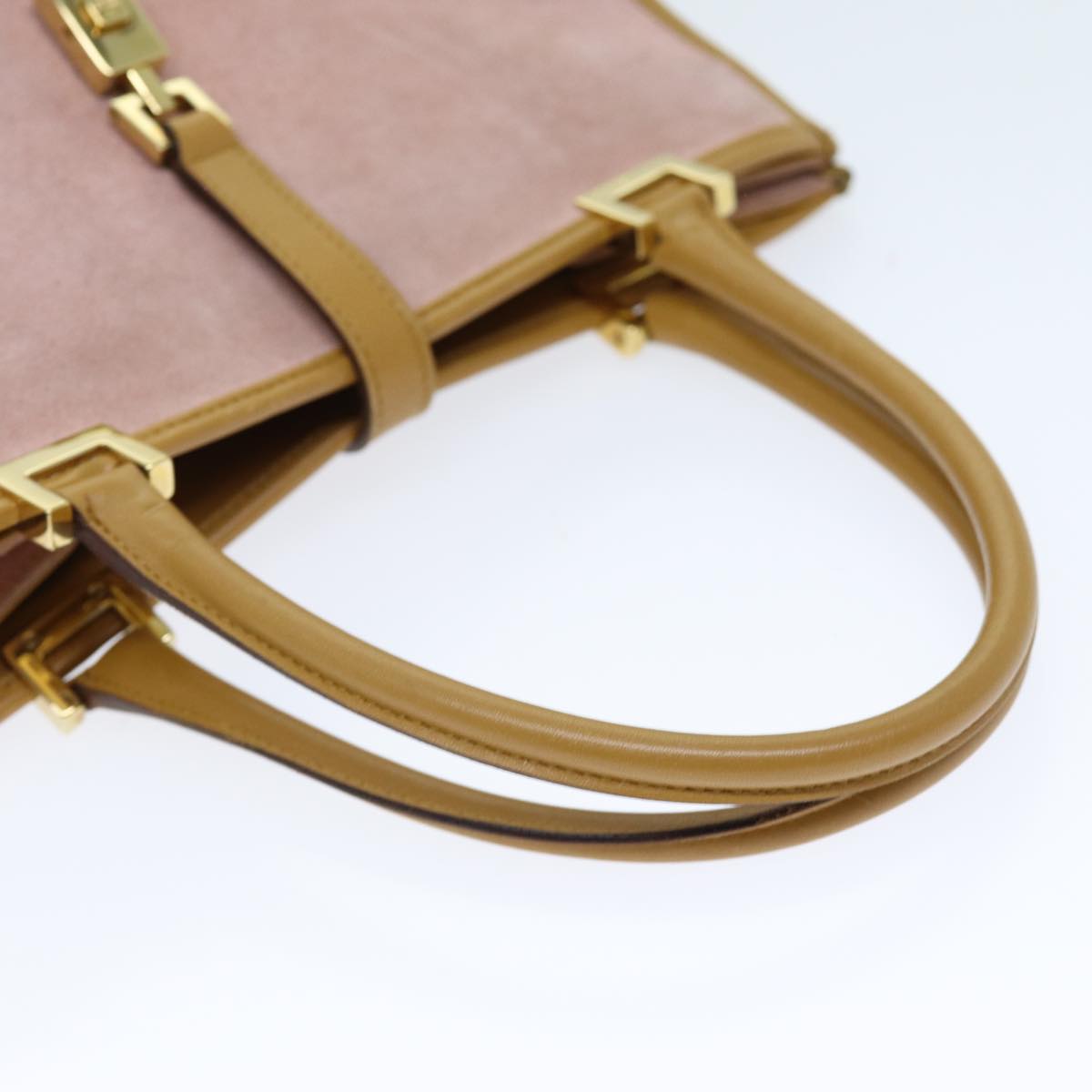GUCCI Jackie Hand Bag Suede Pink 002 1065 73859