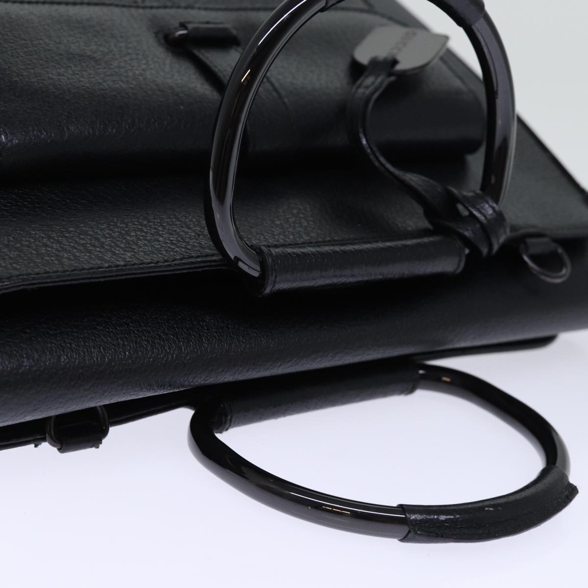 GUCCI Hand Bag Leather 2way Black 000 2058 0307 6 73864
