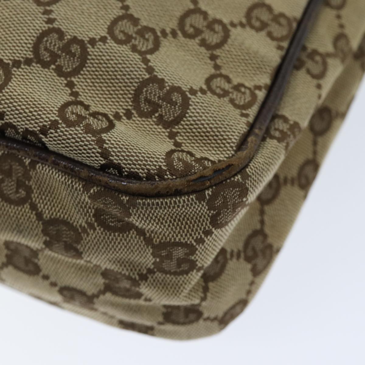 GUCCI GG Canvas Shoulder Bag Beige 114272 73889