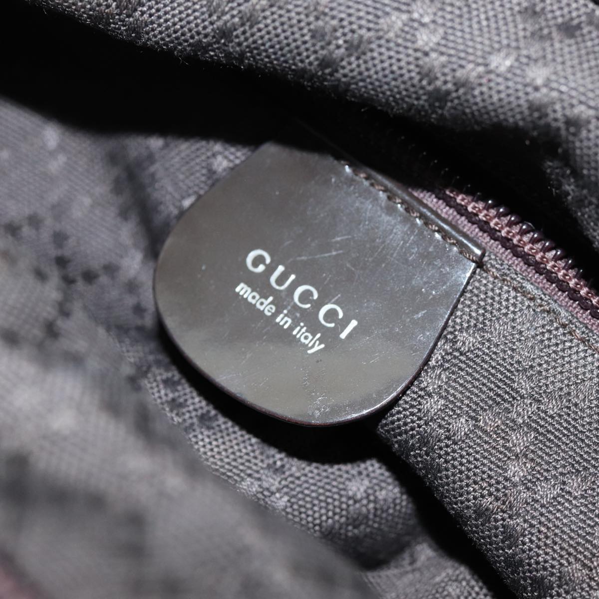 GUCCI Tote Bag Nylon 2way Brown 019 0283 73893