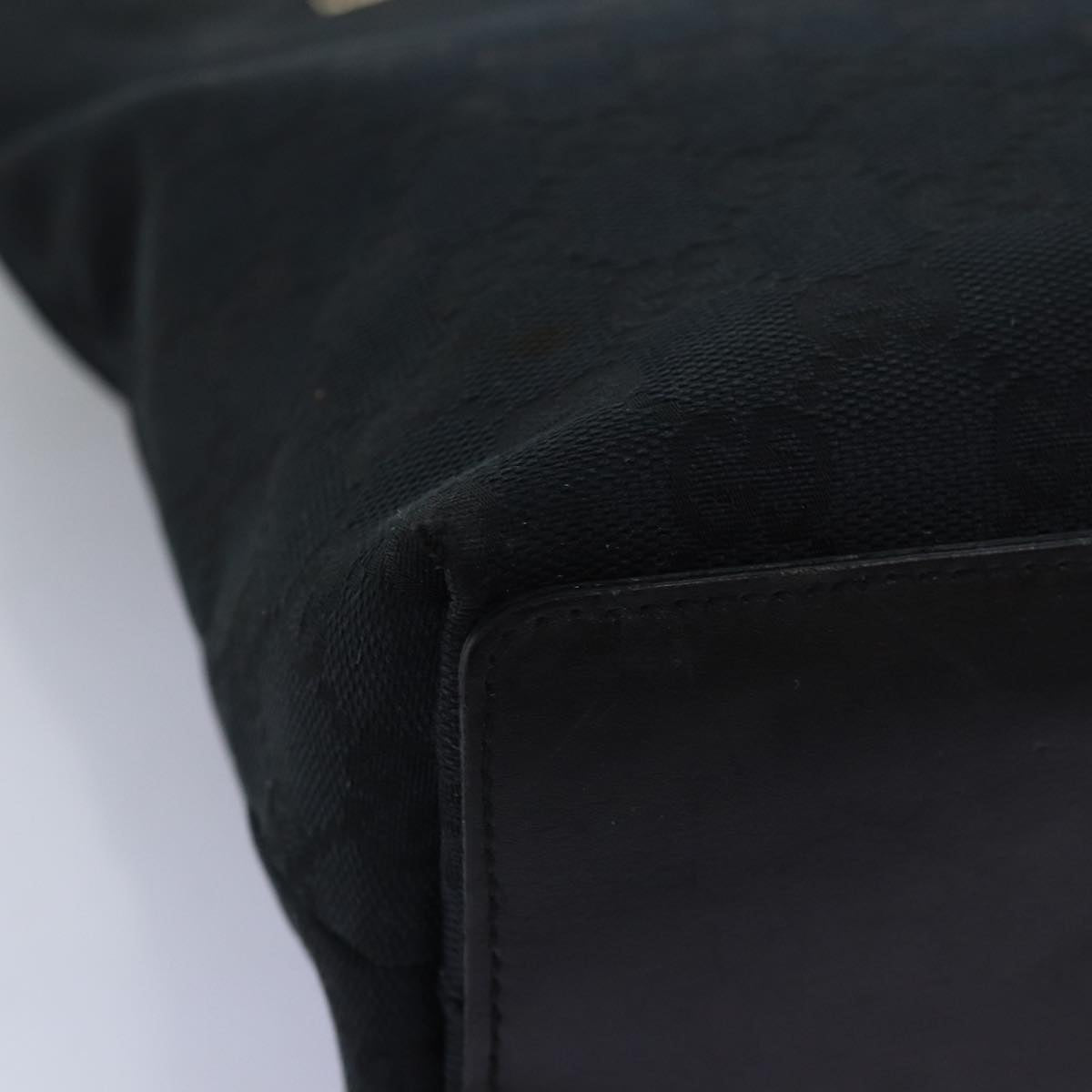 GUCCI GG Canvas Tote Bag Black 002 1099 73895
