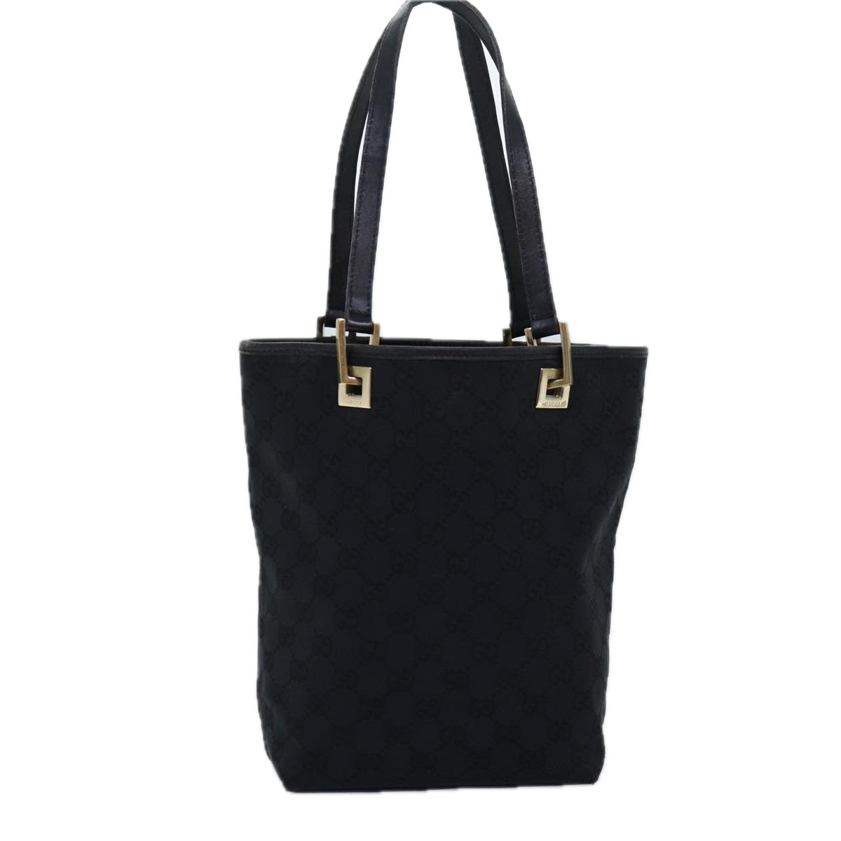 GUCCI GG Canvas Tote Bag Black 002 1099 73895