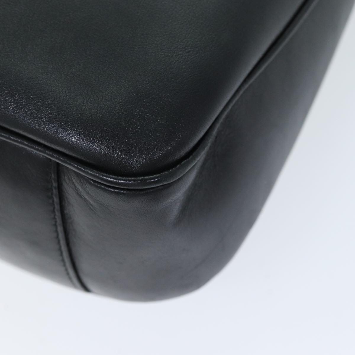 GUCCI Bamboo Shoulder Bag Leather 2way Black 001 1998 1638 73901
