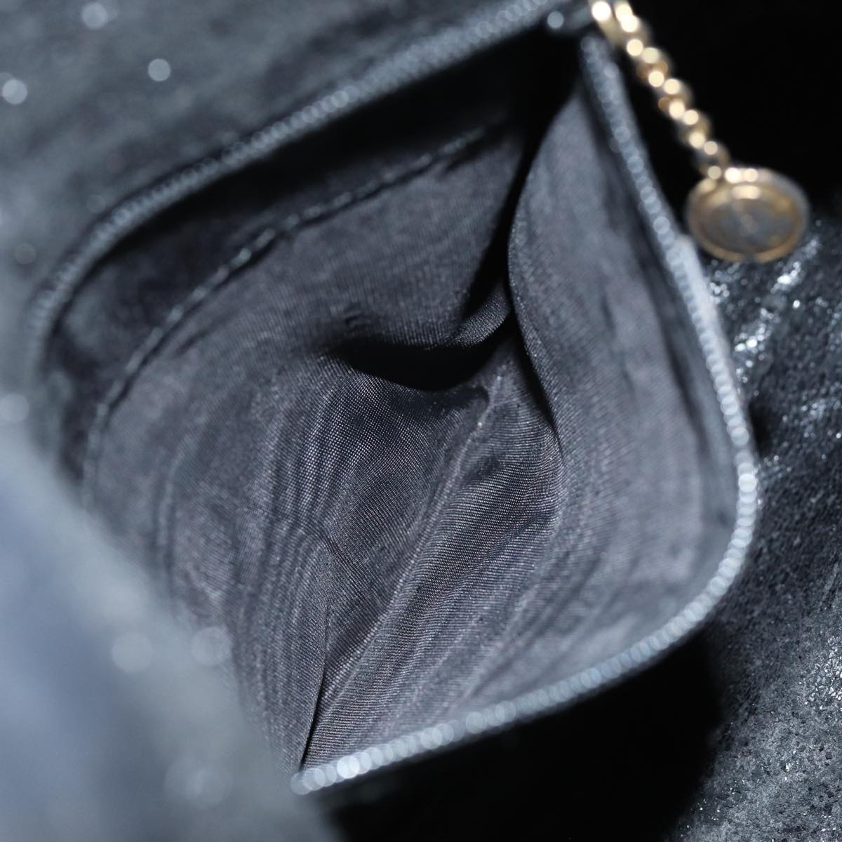 GUCCI Bamboo Shoulder Bag Suede Black 001 1014 1638 73912