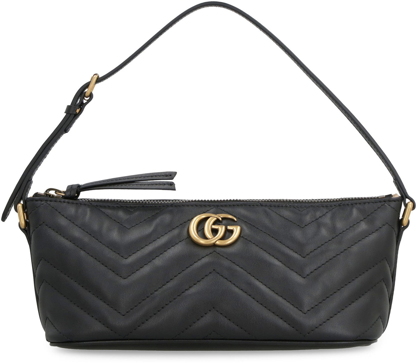 GUCCI Mini Quilted Leather Handbag with Double G Detail (22.5x9.5x10.5 cm)