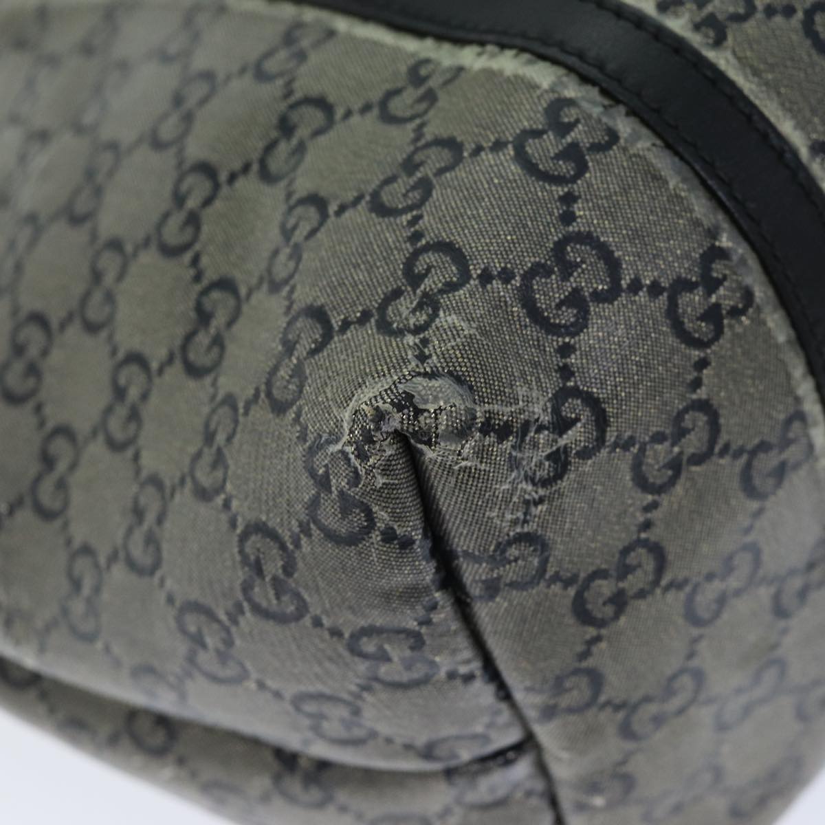GUCCI GG Crystal Tote Bag Gray 197953 73981