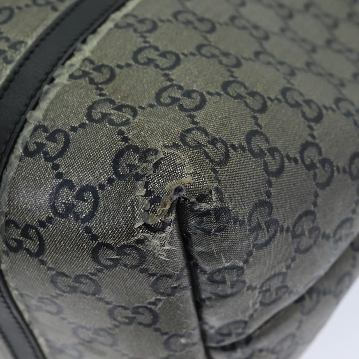 GUCCI GG Crystal Tote Bag Gray 197953 73981