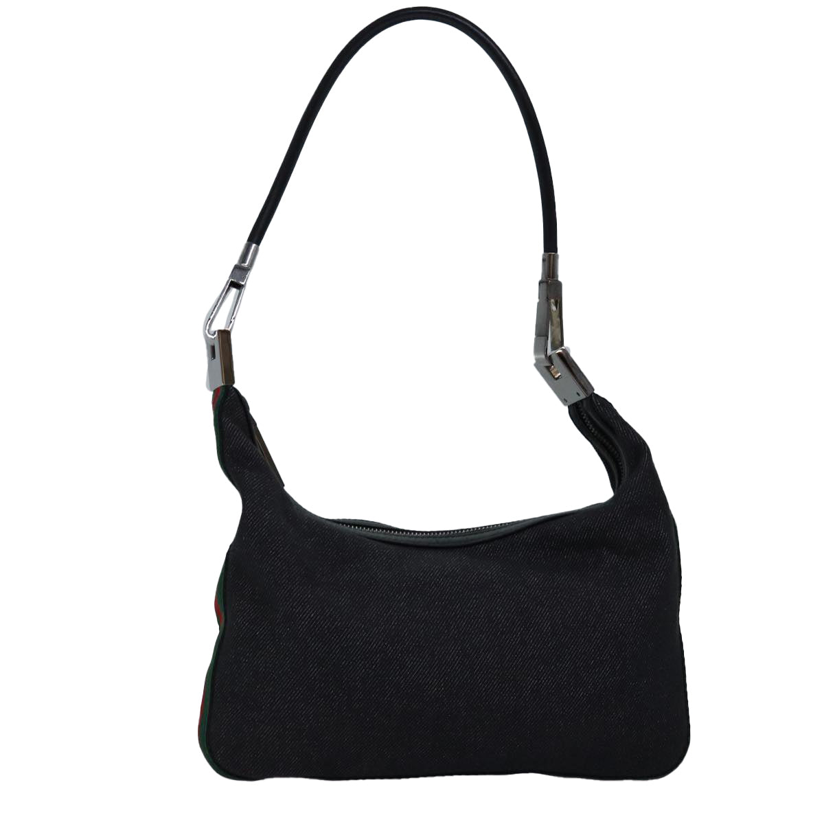 GUCCI Web Sherry Line Shoulder Bag Canvas Navy Red Green 01233 73992