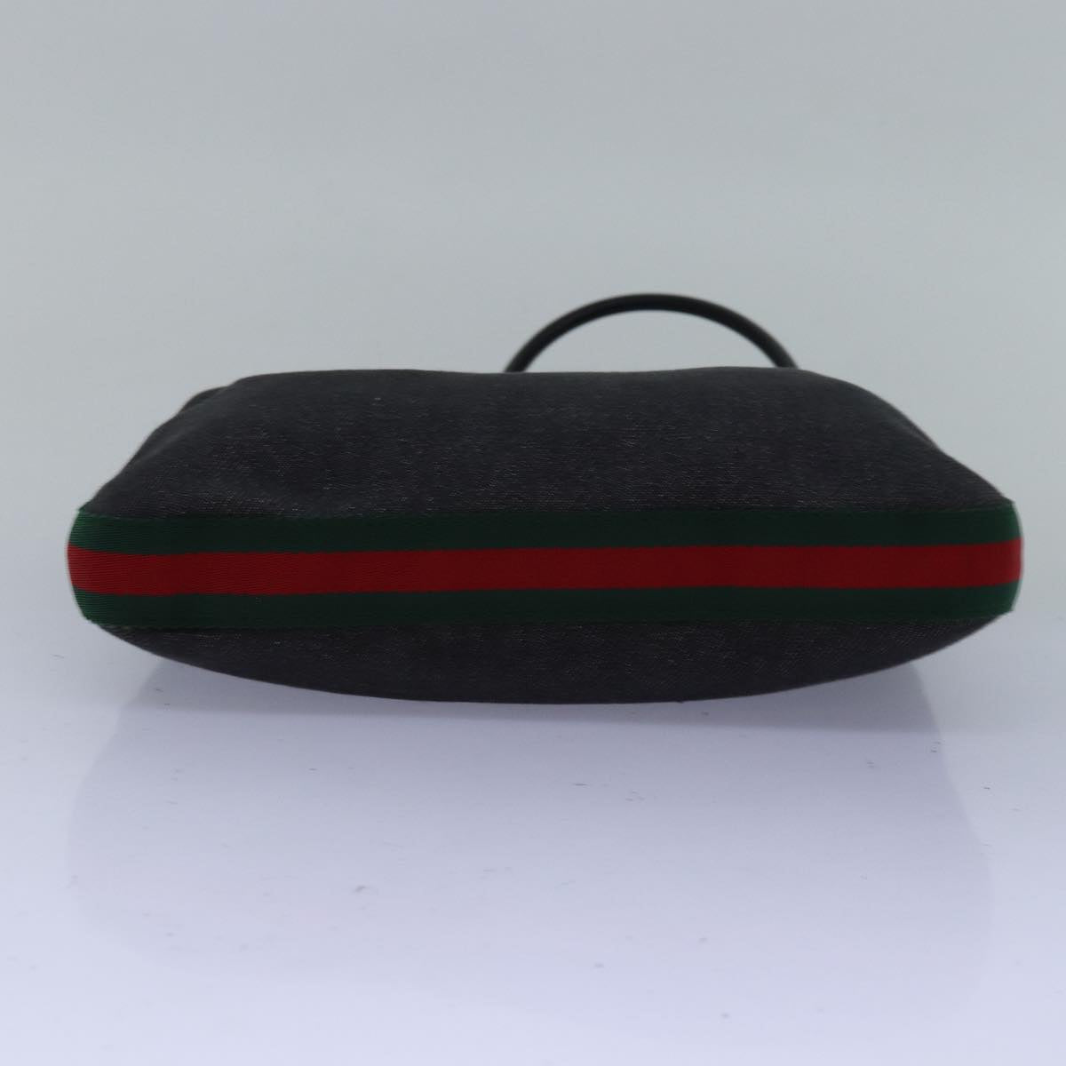 GUCCI Web Sherry Line Shoulder Bag Canvas Navy Red Green 01233 73992