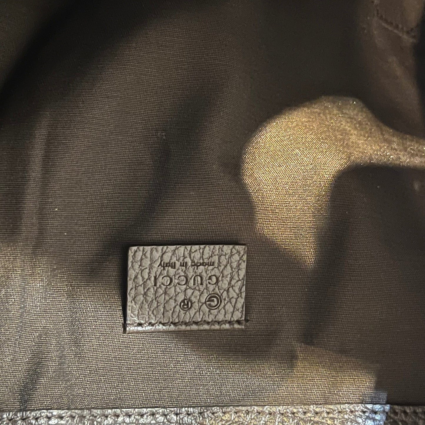 GUCCI GG Monogram Canvas Dollar Calfskin O Drawstring Backpack