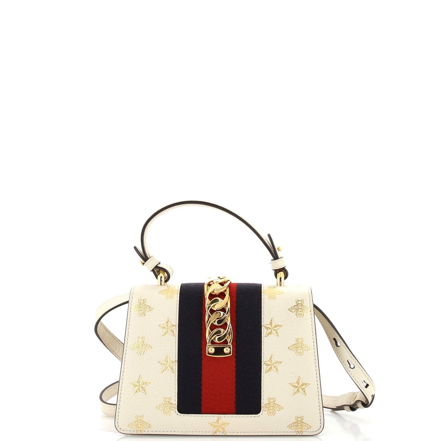 Sylvie Top Handle Bag Printed Leather Mini