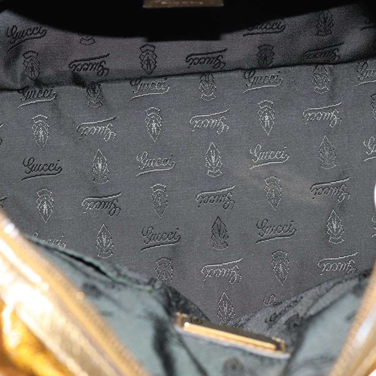 GUCCI Hand Bag Enamel Bronze 207297 74097