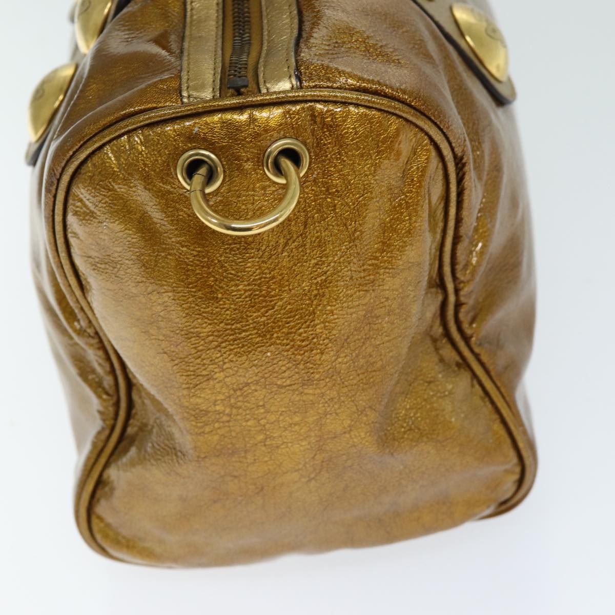 GUCCI Hand Bag Enamel Bronze 207297 74097
