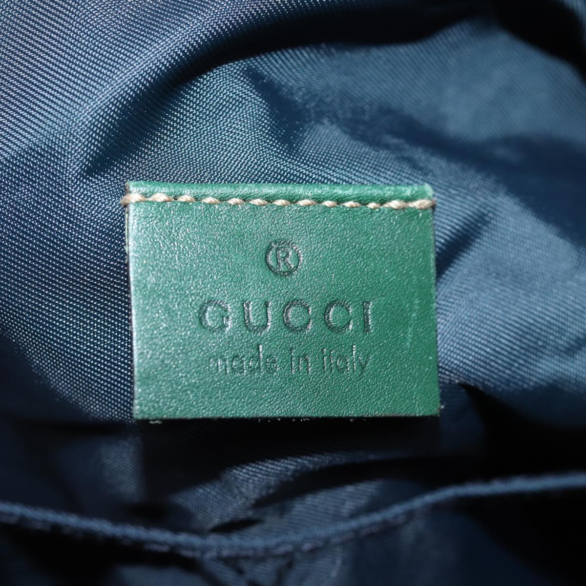 GUCCI Boston Bag Nylon Navy Red Green 189655 74103