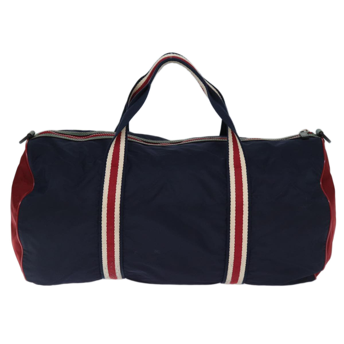 GUCCI Boston Bag Nylon Navy Red Green 189655 74103