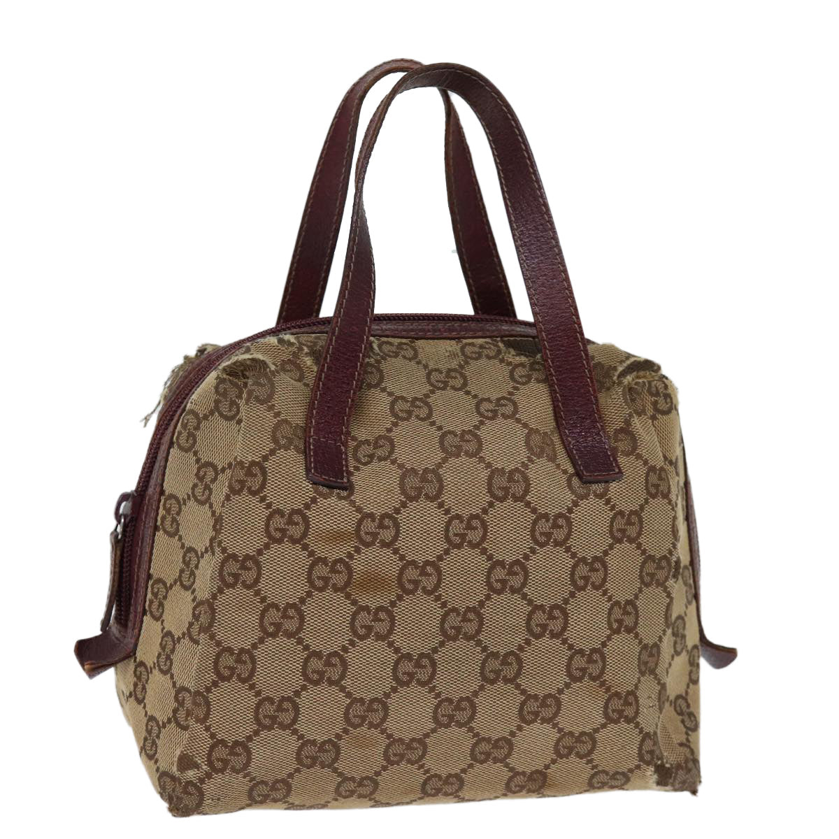 GUCCI GG Canvas Hand Pouch Beige 124542 74207