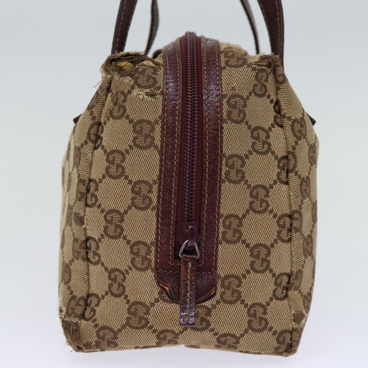 GUCCI GG Canvas Hand Pouch Beige 124542 74207